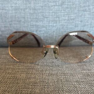 Stylish Vintage Christian Dior Gold Rimless Sunglasses day glasses